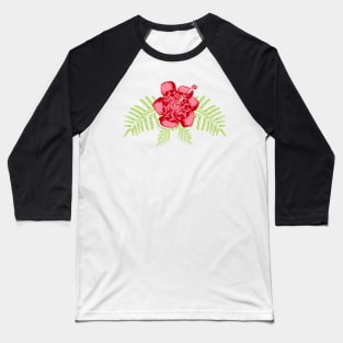 Death in paradise, a macabre tropical floral Baseball T-Shirt